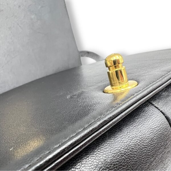 Boy Medium Black Shoulder Bag in Lambskin, Gold hardware - Image 7