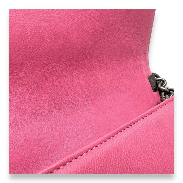 Boy Medium Pink Shoulder Bag in Calfskin,  hardware - Image 11