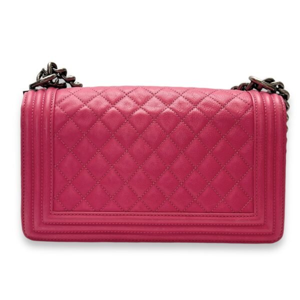 Boy Medium Pink Shoulder Bag in Calfskin,  hardware - Image 2