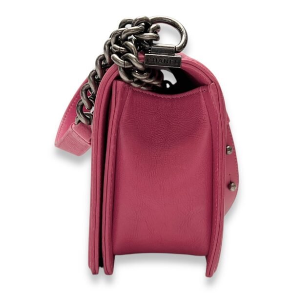 Boy Medium Pink Shoulder Bag in Calfskin,  hardware - Image 3