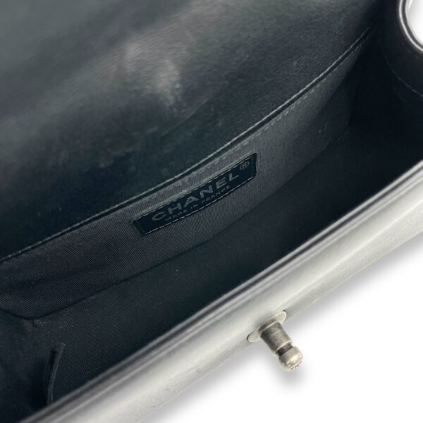Boy Shoulder Bag Small Black in Calfskin, Ruthenium hardware - Image 11