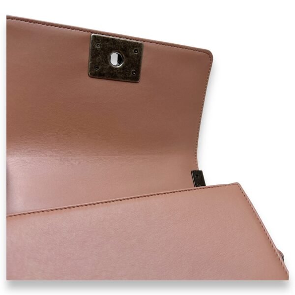 Boy Small Shoulder bag in Calfskin, Ruthenium Hardware - Image 10