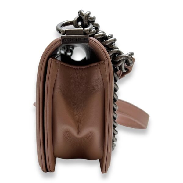 Boy Small Shoulder bag in Calfskin, Ruthenium Hardware - Image 3