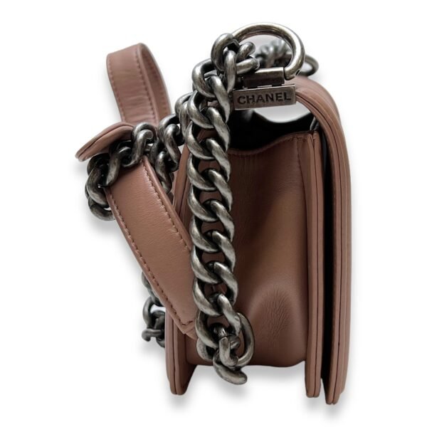 Boy Small Shoulder bag in Calfskin, Ruthenium Hardware - Image 4