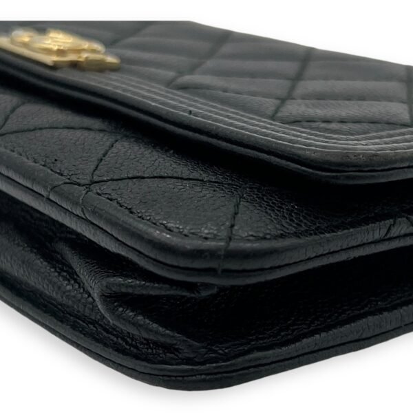 Boy Wallet On Chain Black in Caviar Leather, Gold hardware - Image 10