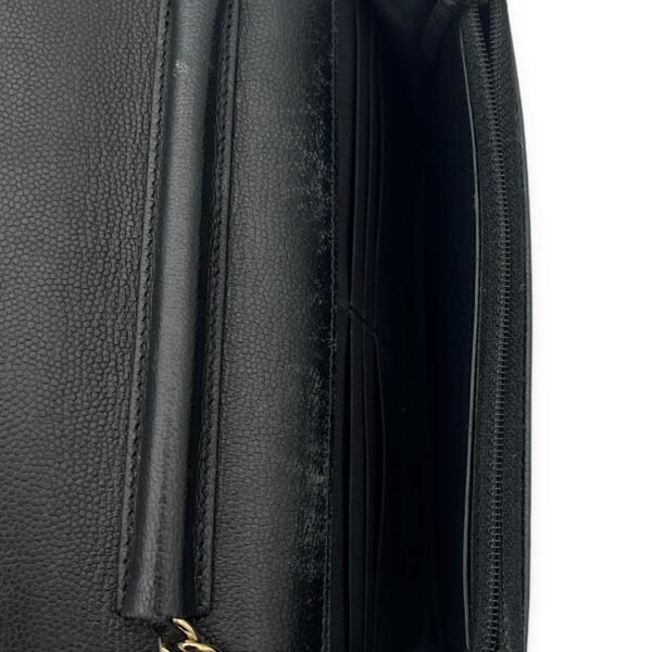 Boy Wallet On Chain Black in Caviar Leather, Gold hardware - Image 6