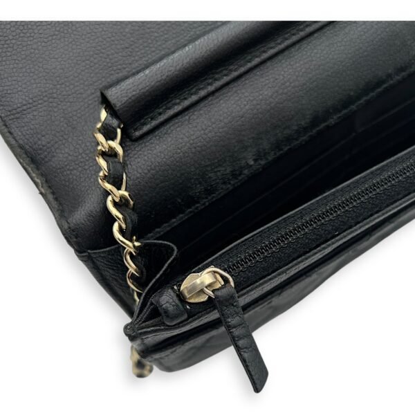 Boy Wallet On Chain Black in Caviar Leather, Gold hardware - Image 7