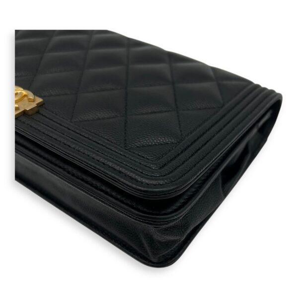 Boy Wallet On Chain Black in Caviar Leather, Gold hardware - Image 11