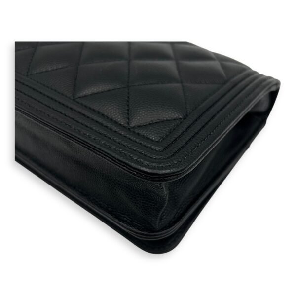Boy Wallet On Chain Black in Caviar Leather, Gold hardware - Image 13