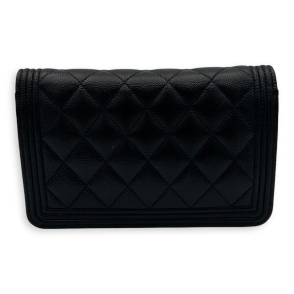 Boy Wallet On Chain Black in Caviar Leather, Gold hardware - Image 2