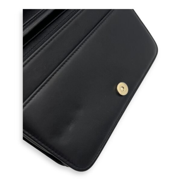 Boy Wallet On Chain Black in Lambskin, Gold hardware - Image 9