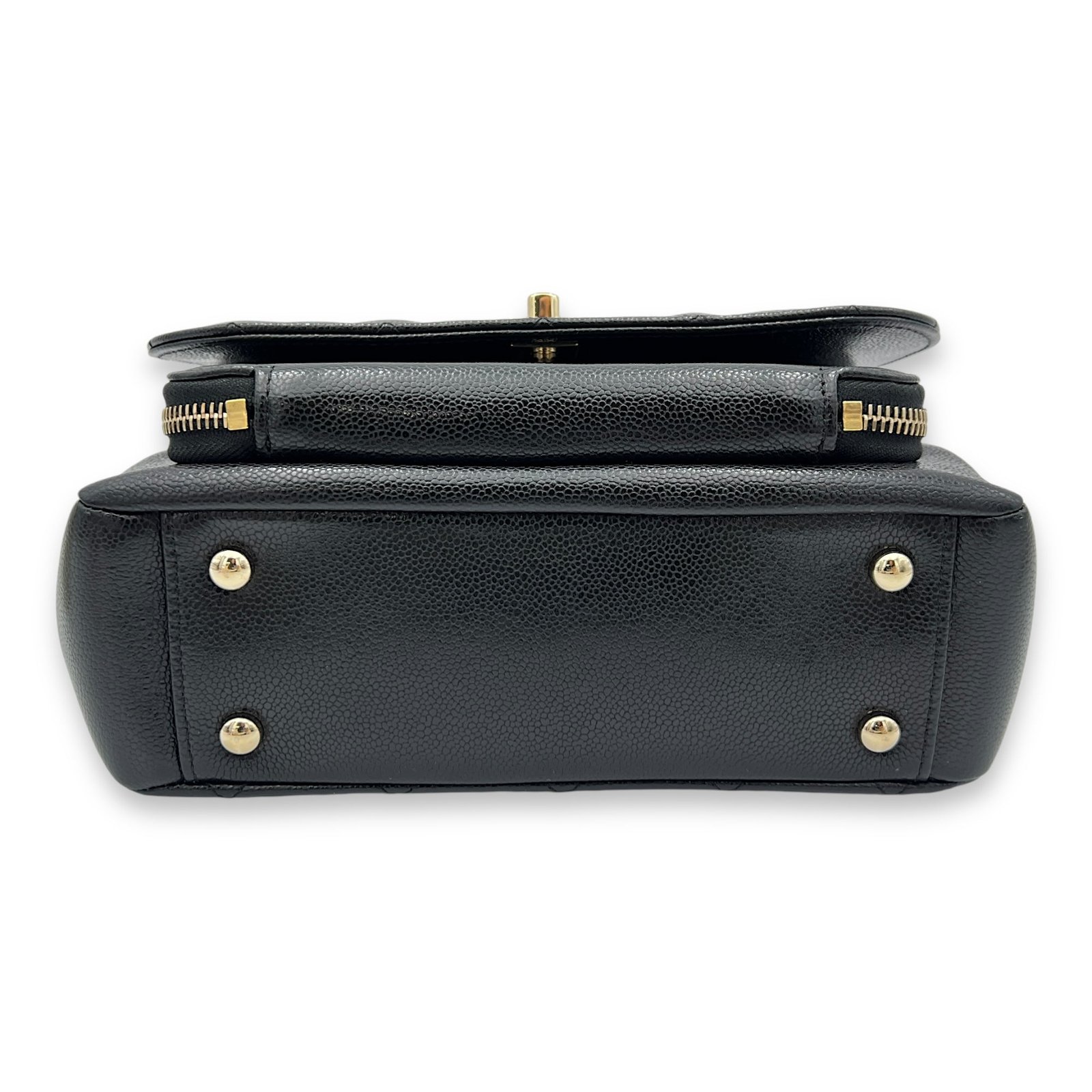 Business Affinity Medium Top handle bag in Caviar leather, Gold Hardware - Image 5