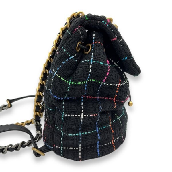 C19 Backpack Black in Tweed, Mixed hardware - Image 3