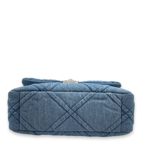C19 Flap Small Light Blue Crossbody Bag in Denim, 3-Tone hardware - Image 5