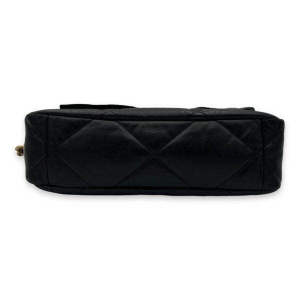 C19 Large Black Crossbody Bag in Goat Leather, Gold hardware - Image 5