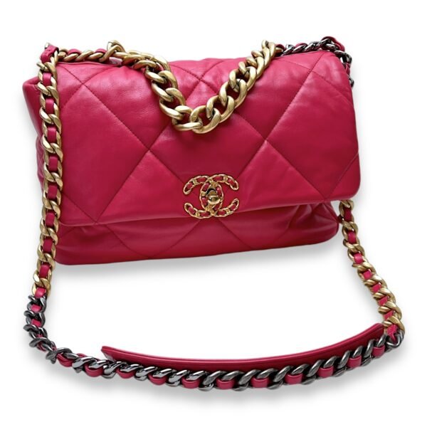 C19 Large Shoulder bag in Lambskin, Mixed Hardware - Image 9