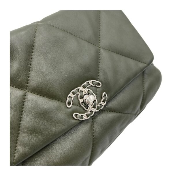 C19 Shoulder Bag Small Green in Lambskin, Mixed hardware - Image 6