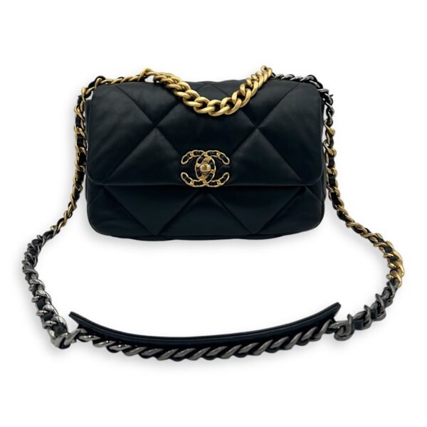 C19 Small Black Crossbody Bag in Lambskin, Mixed hardware - Image 8