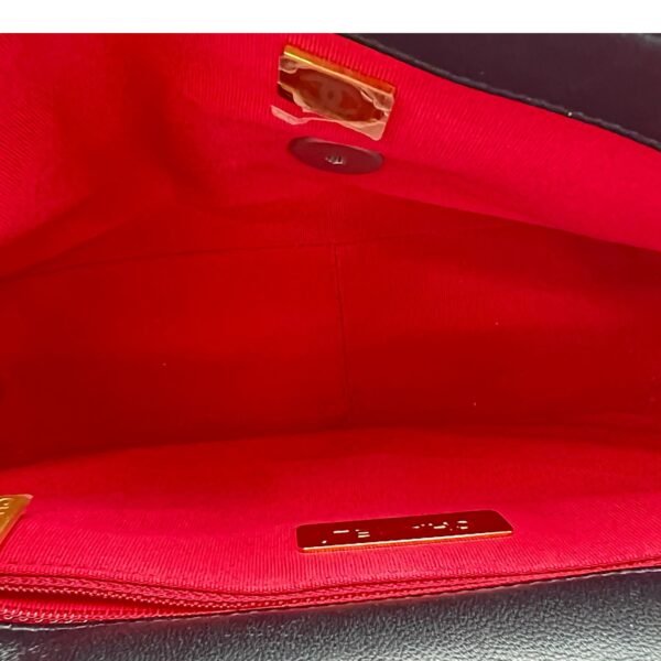 C19 Small Black Shoulder Bag in Lambskin, Lacquered Metal hardware - Image 13