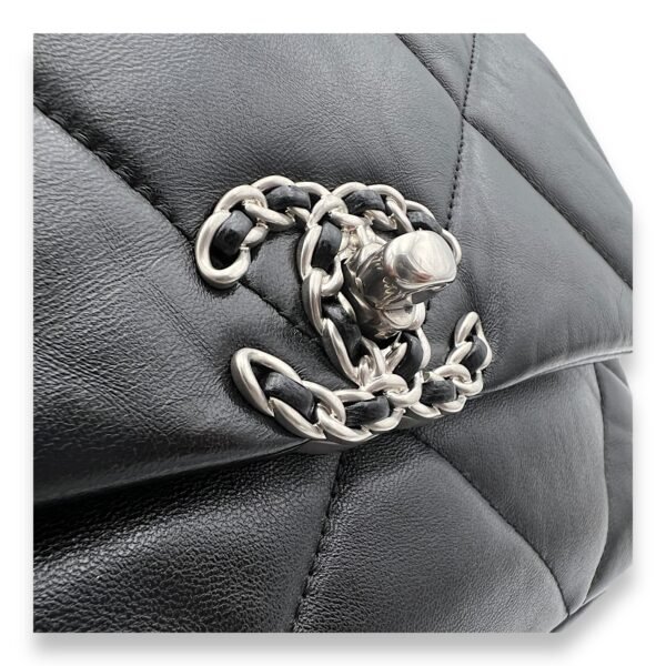 C19 Small Black Shoulder Bag in Lambskin, Lacquered Metal hardware - Image 6