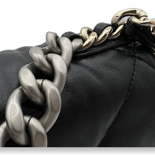 C19 Small Black Shoulder Bag in Lambskin, Lacquered Metal hardware - Image 7