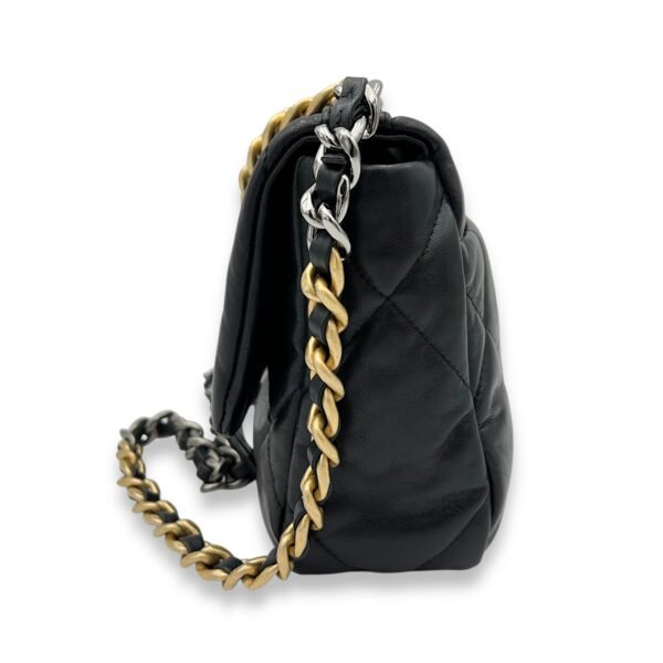 C19 Small Black Shoulder Bag in Lambskin, Mixed hardware - Image 4