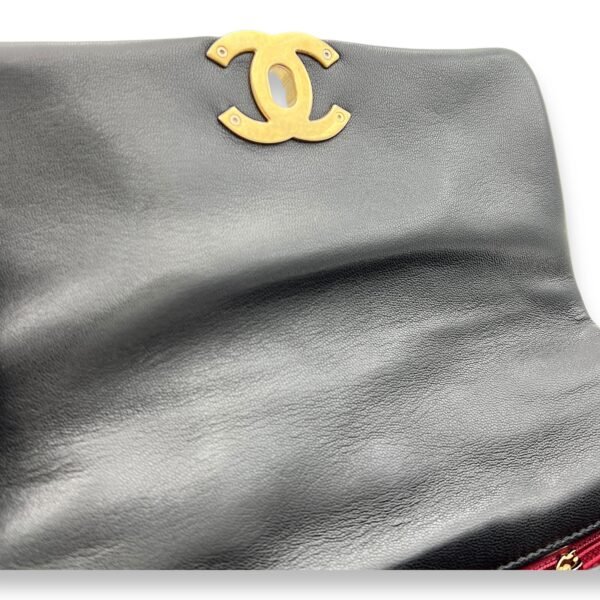 C19 Small Black Shoulder Bag in Lambskin, Mixed hardware - Image 7