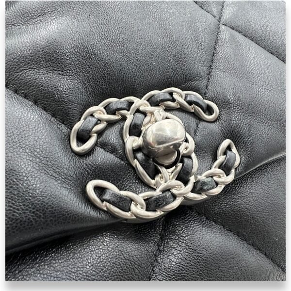 C19 Small Black Shoulder Bag in Lambskin, Silver hardware - Image 6