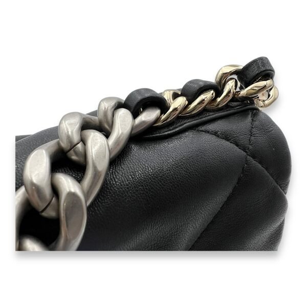 C19 Small Black Shoulder Bag in Lambskin, Silver hardware - Image 7