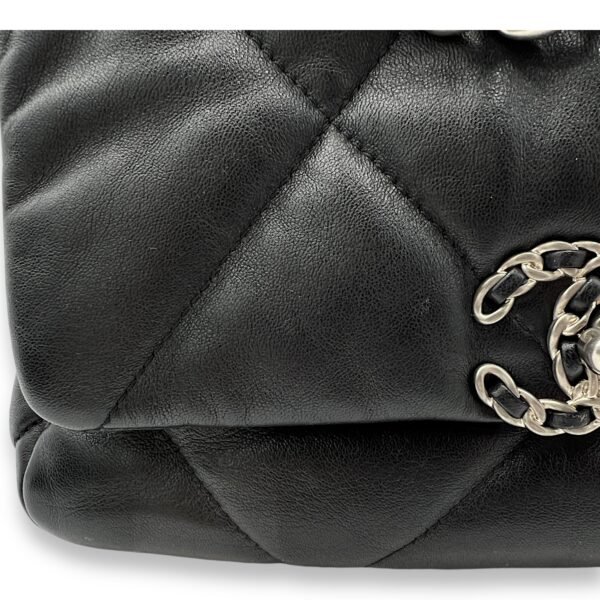 C19 Small Black Shoulder Bag in Lambskin, Silver hardware - Image 8