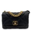 C19 Small Black Top Handle Bag in Lambskin, Mixed hardware