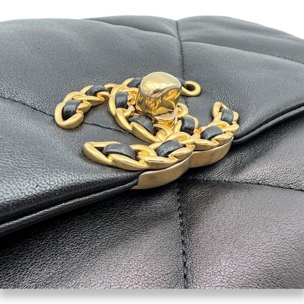 C19 Small Black Top Handle Bag in Lambskin, Mixed hardware - Image 6