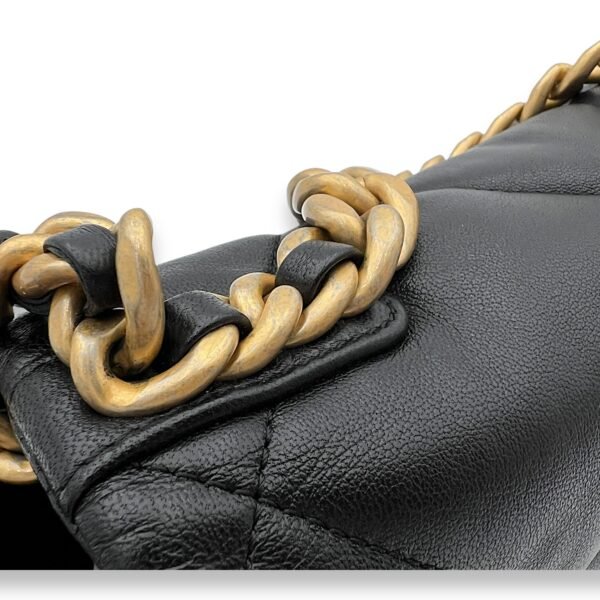 C19 Small Black Top Handle Bag in Lambskin, Mixed hardware - Image 7
