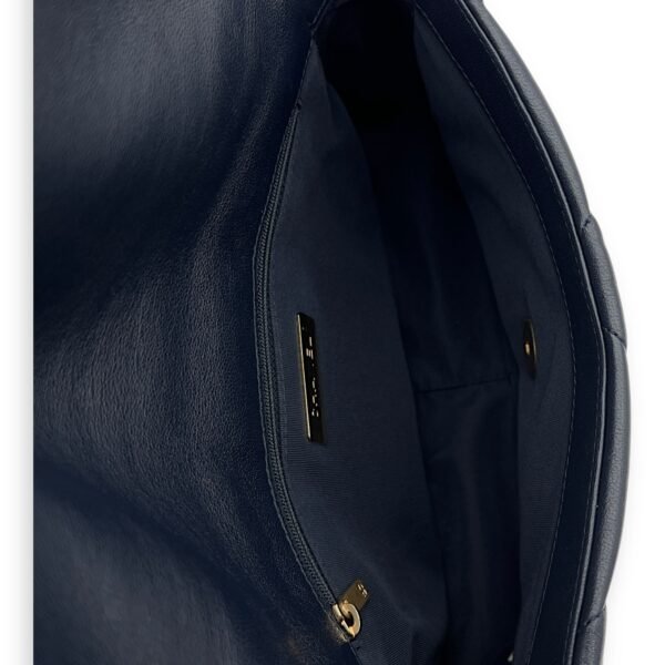 C19 Small Blue Shoulder Bag in Lambskin, Mixed hardware - Image 6