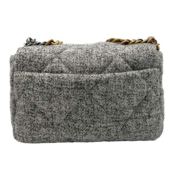 C19 Small Grey Shoulder Bag in Tweed, Gold hardware - Image 2