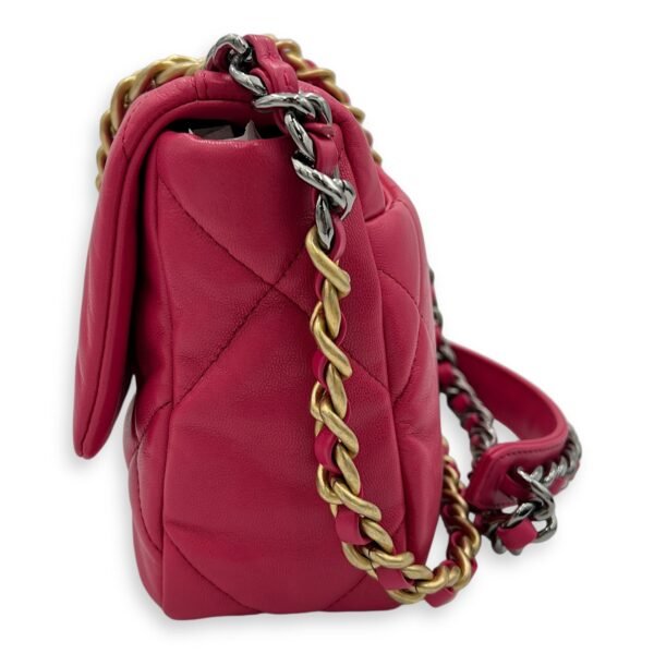 C19 Small Pink Crossbody Bag in Goat Leather, Mixed hardware - Image 2