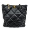 C19 Vertical Tote Black Shoulder Bag in Lambskin, 3-Tone hardware