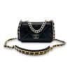 C19 Wallet On Chain Black in Lambskin, Silver hardware - Image 10