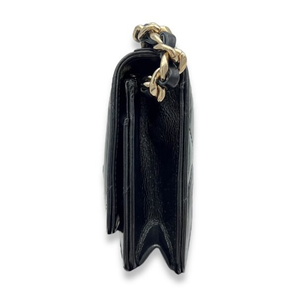 C19 Wallet On Chain Black in Lambskin, Silver hardware - Image 4