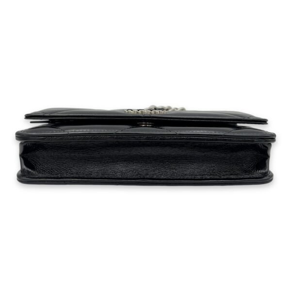 C19 Wallet On Chain Black in Lambskin, Silver hardware - Image 5