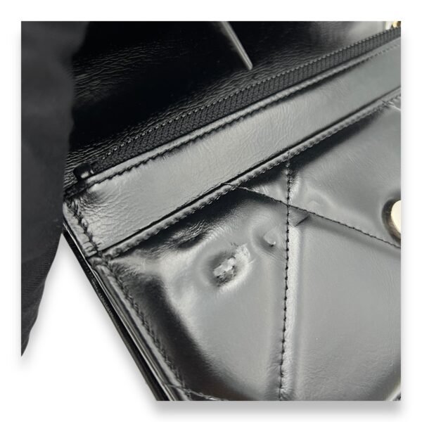 C19 Wallet On Chain Black in Lambskin, Silver hardware - Image 8