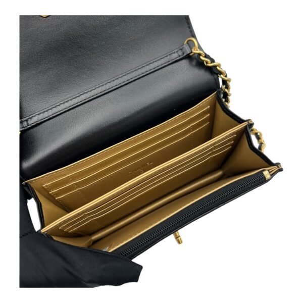 CC Clutch Black in Lambskin, Gold hardware - Image 10