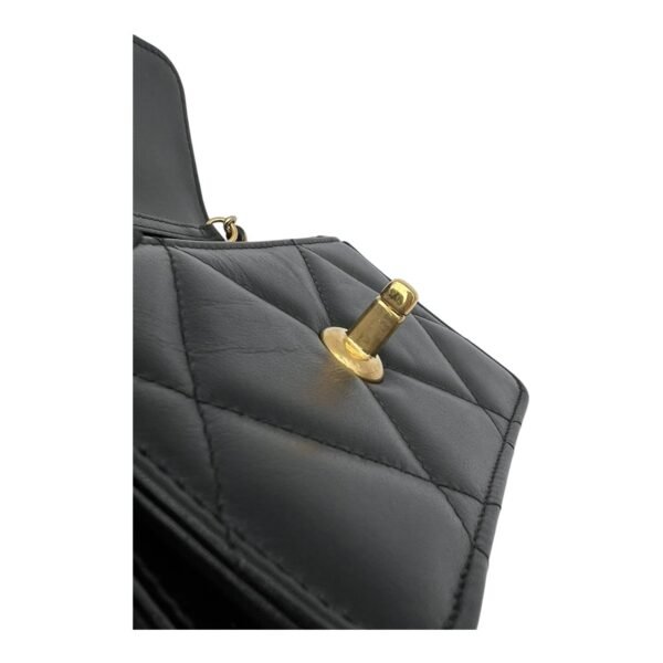 CC Clutch Black in Lambskin, Gold hardware - Image 9