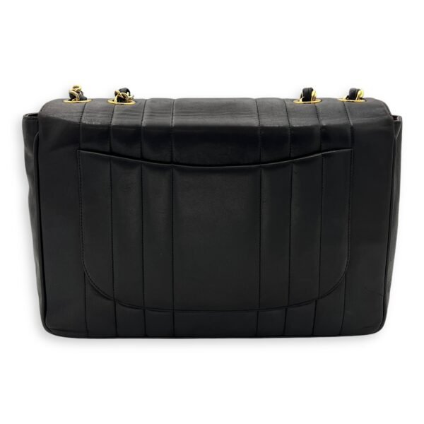 CC Jumbo Vintage Flap Black Shoulder Bag in Lambskin, Gold hardware - Image 2
