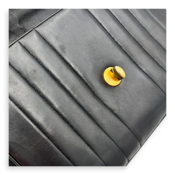 CC Jumbo Vintage Flap Black Shoulder Bag in Lambskin, Gold hardware - Image 9