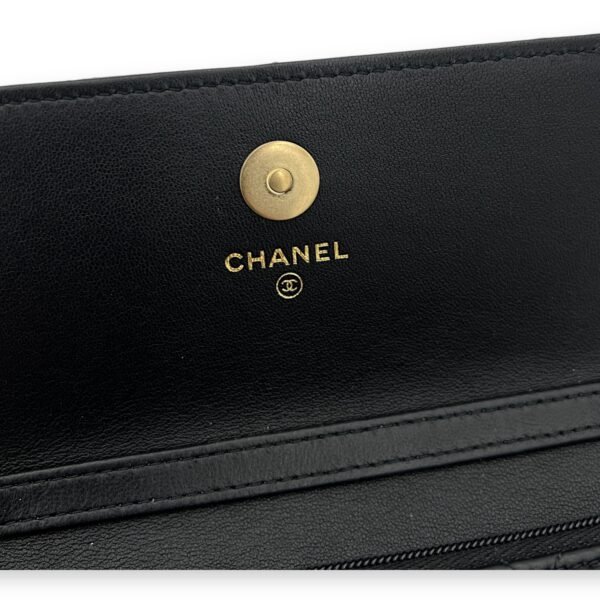CC Phone Black Wallet On Chain in Lambskin, Gold hardware - Image 11