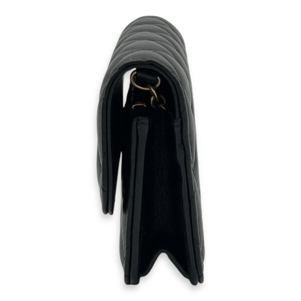 CC Phone Black Wallet On Chain in Lambskin, Gold hardware - Image 3
