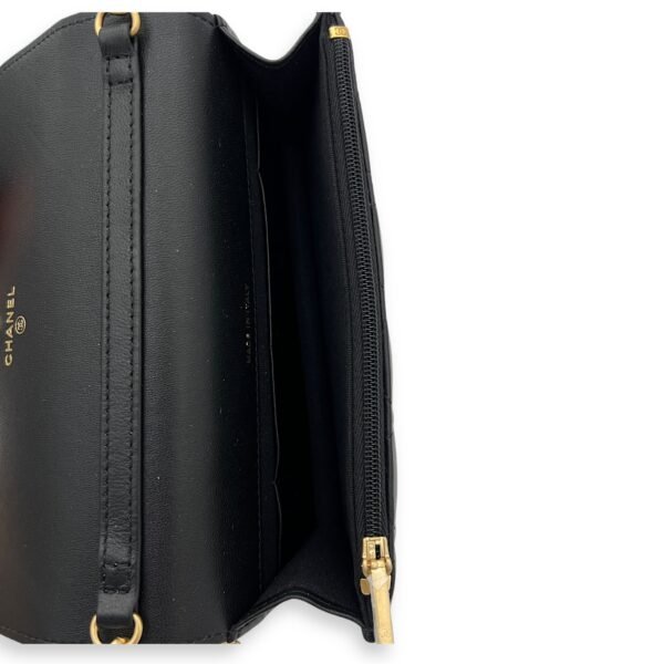 CC Phone Black Wallet On Chain in Lambskin, Gold hardware - Image 6