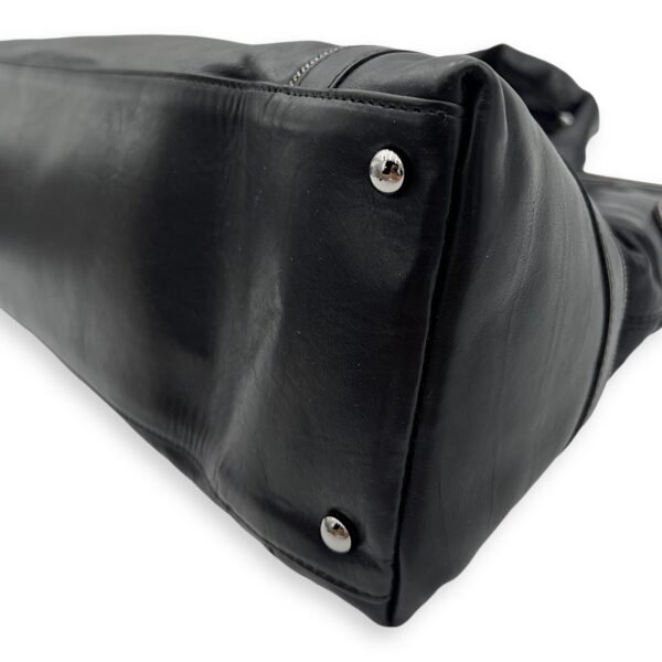CC Shopping Black Tote Bag in Calfskin, Silver hardware - Image 10