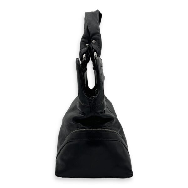 CC Shopping Black Tote Bag in Calfskin, Silver hardware - Image 3